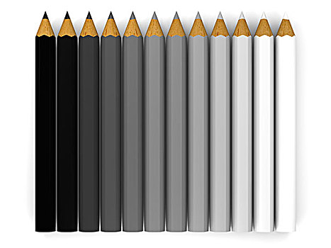 黑白,铅笔