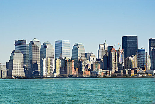 金融,地区,天际线,曼哈顿,纽约,美国