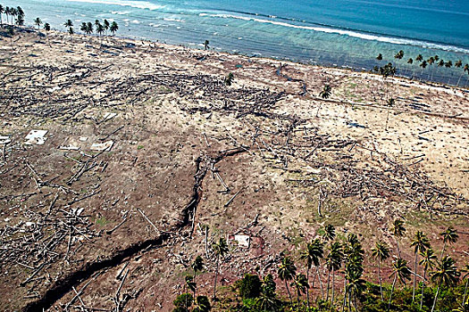 飞跃,区域,损坏,直升飞机,印度洋,地震,海啸,2004年,省,印度尼西亚