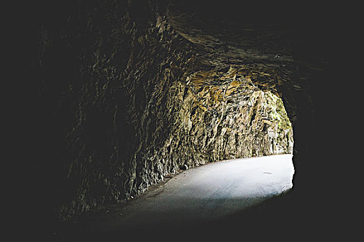 隧道,石头,山,加尔达,意大利