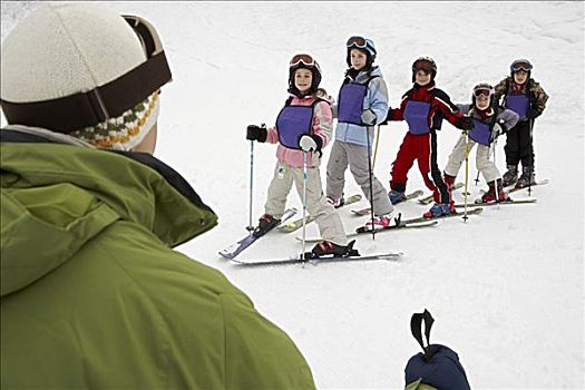 男人,培训,学生,滑雪,学校,不列颠哥伦比亚省,加拿大