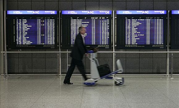 信息板,1号航站楼,机场,法兰克福,黑森州,德国