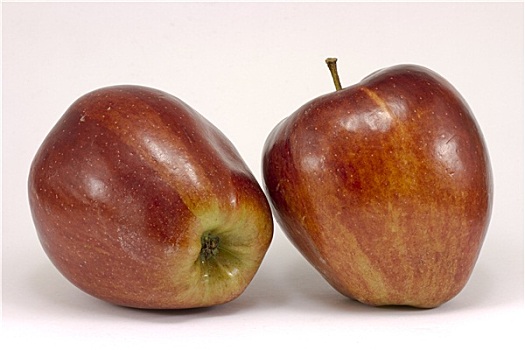 两个,成熟,红苹果