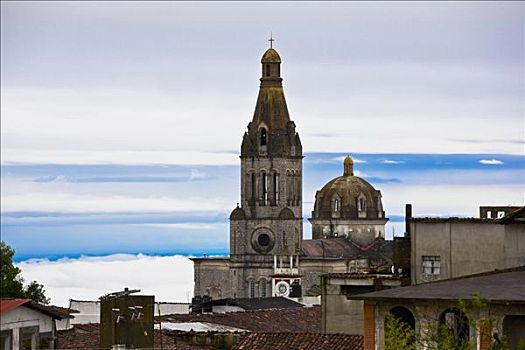 大教堂,城镇,柏布拉,墨西哥