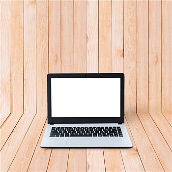 笔记本电脑,木头,背景