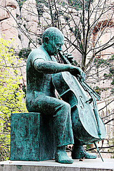 波城,大提琴手,作曲,指挥,雕塑,蒙特塞拉特,加泰罗尼亚,西班牙