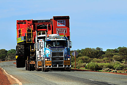 重,矿,机械,运输,道路,卡车,西澳大利亚州,澳大利亚