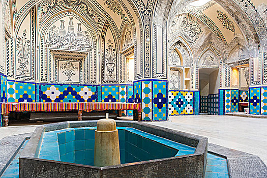 喷泉,中心,房间,沐浴,苏丹,伊朗