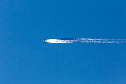 喷气式飞机,天空,飞行云,德国,欧洲