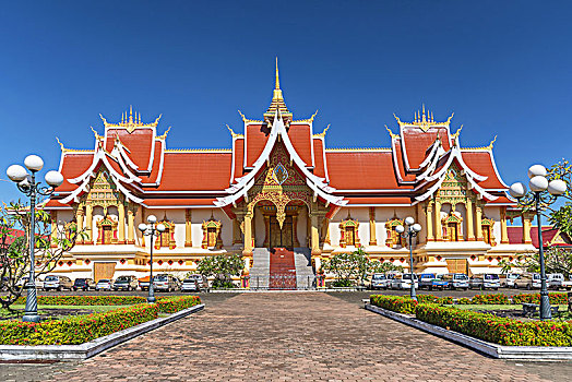 庙宇,塔銮寺,复杂,万象,老挝,东南亚