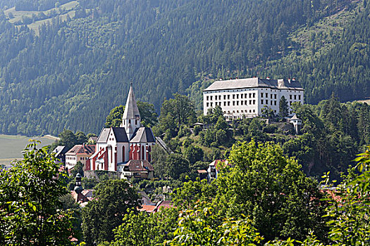 城堡,教堂,施蒂里亚,奥地利,欧洲