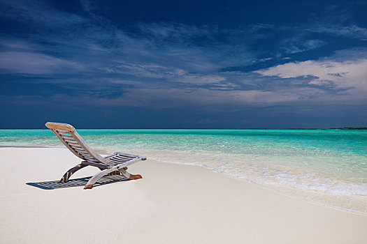 海滩,风景,惊奇,水,马尔代夫,空椅