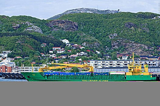 集装箱船,港口,博多,挪威,斯堪的纳维亚,欧洲