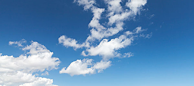 蓝天,白色,高积云,云,抽象,全景,自然,背景,照片