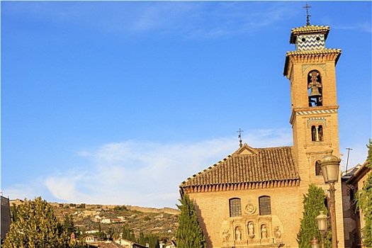 教堂,墙壁,格拉纳达,安达卢西亚,西班牙