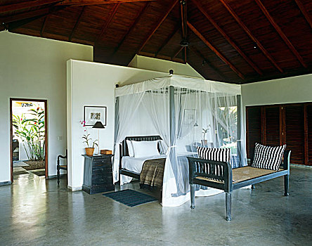 四柱床,主卧室,刈痕,优雅,蚊子,网