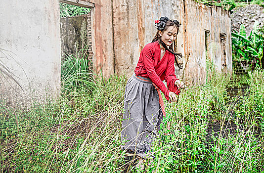 野外,古装,美女