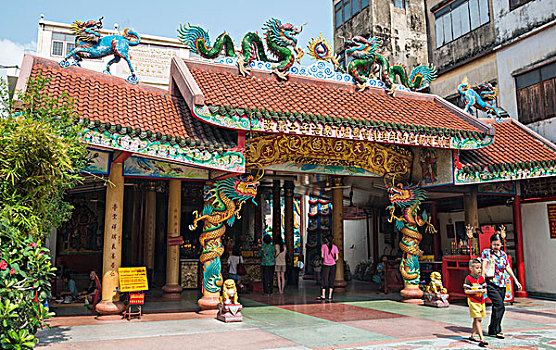 中国寺庙,唐人街,曼谷,泰国,亚洲
