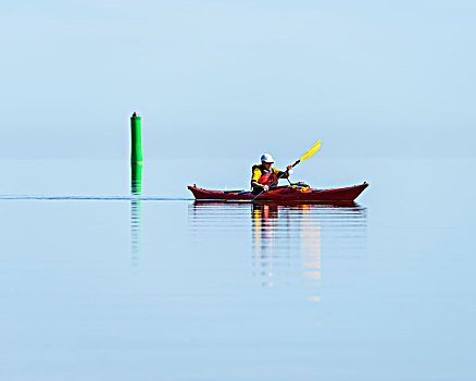 男人,漂流,海洋