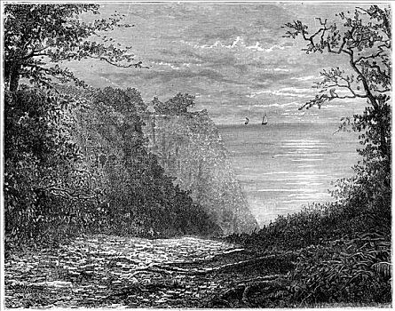白垩断崖,德国,19世纪,艺术家