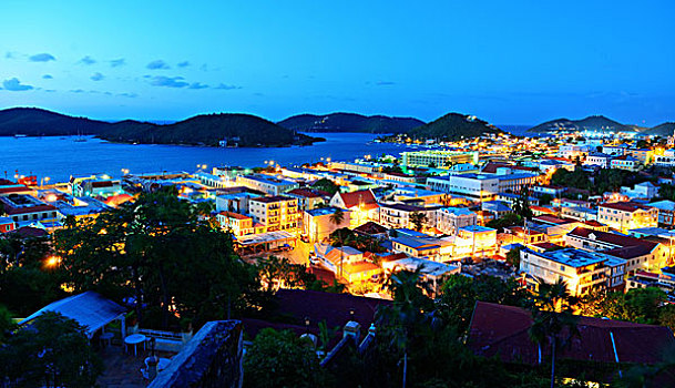 圣托马斯,山,风景,早晨