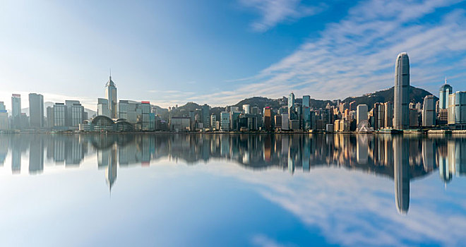 香港维多利亚港全景