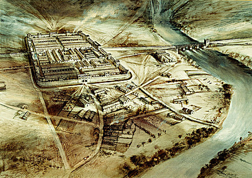 罗马,堡垒,哈德良长城,诺森伯兰郡,20世纪,艺术家