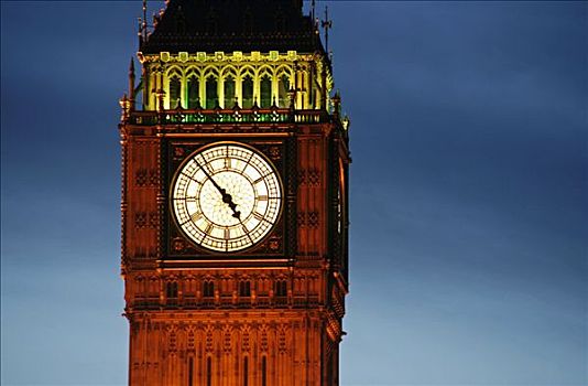 英格兰,伦敦,威斯敏斯特,大本钟,议会大厦,钟楼,钟表