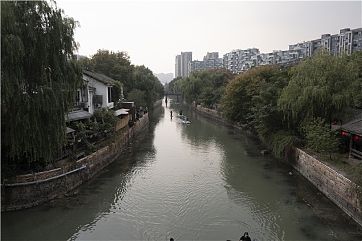 浙江省杭州市西塘河航拍