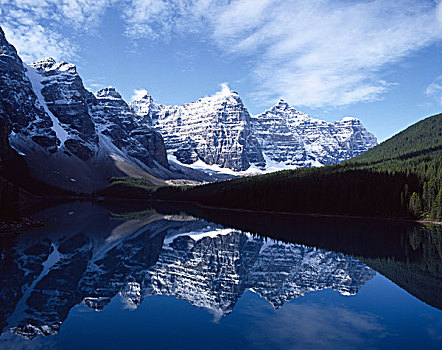 加拿大,落基山脉,班芙国家公园,冰碛湖