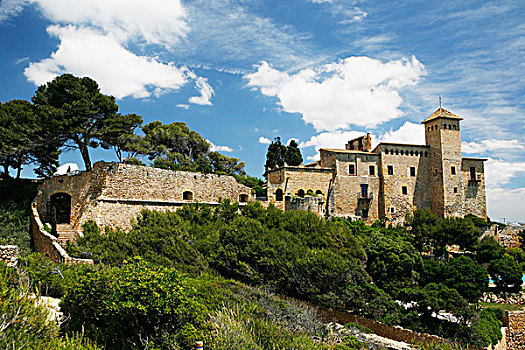 城堡,靠近,塔马里特,塔拉戈纳省,加泰罗尼亚,西班牙,欧洲