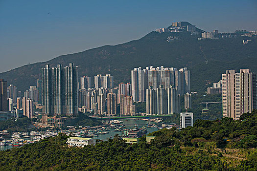 高层建筑,阿伯丁,香港岛,香港,中国,亚洲