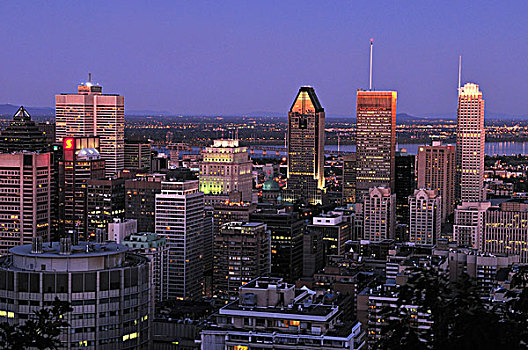 风景,皇家,上方,市区,蒙特利尔,黃昏,魁北克,加拿大,北美