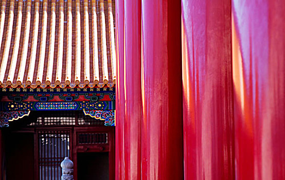 故宫,红柱,大柱,柱子