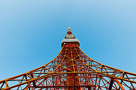 东京塔,脸,蓝天