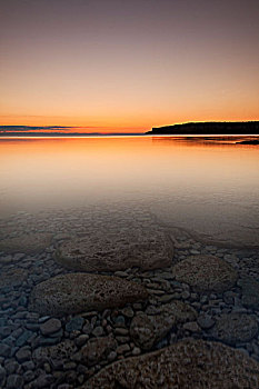 黎明,头部,乔治亚湾,布鲁斯半岛,安大略省,加拿大