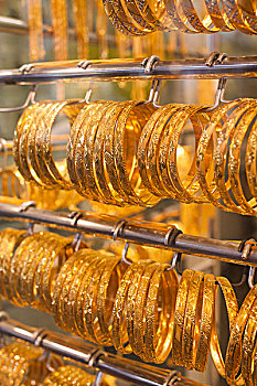 阿联酋,迪拜,德伊勒,黄金市场,黄金,饰品