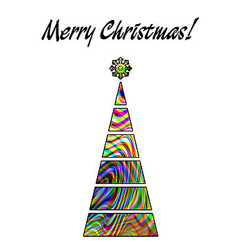 艺术,圣诞树,彩虹,金色,彩色,抽象图案,隔绝,白色背景,背景