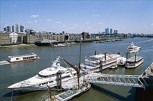 船,泰晤士河,港区,伦敦,英格兰