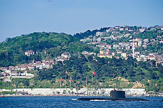 土耳其,潜水艇,博斯普鲁斯海峡,伊斯坦布尔