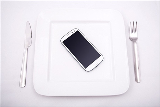 智能手机,食物