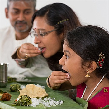 印度,家庭,就餐
