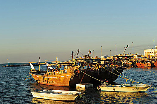 科威特,科威特城,木质,渔船
