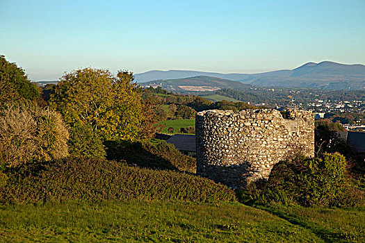 12世纪,圆塔,场所,山,基拉尼国家公园,凯瑞郡,爱尔兰