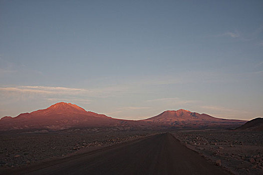 高原,顶峰,安第斯山,靠近,日落,安托法加斯塔大区,智利