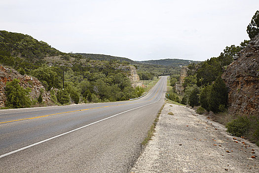 道路,德克萨斯,丘陵地区,美国