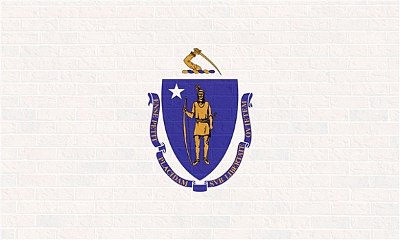 马萨诸塞,旗帜,砖墙