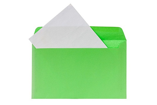 绿色,信封,留白,信