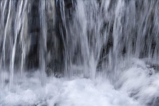 瀑布,冰川国家公园,美国