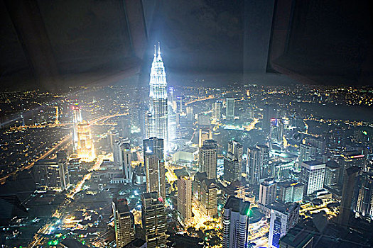 城市,夜晚,吉隆坡,马来西亚,亚洲